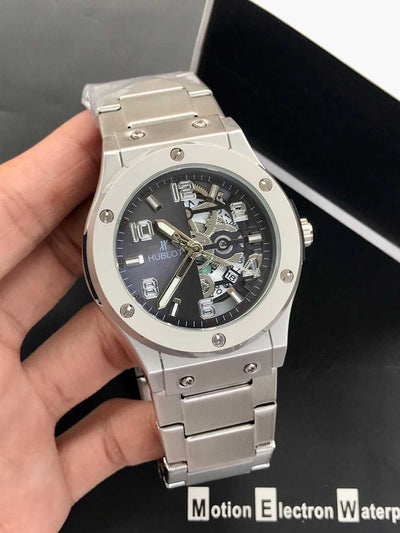 HUBLOT Men’s Watch – Half Skeleton Model