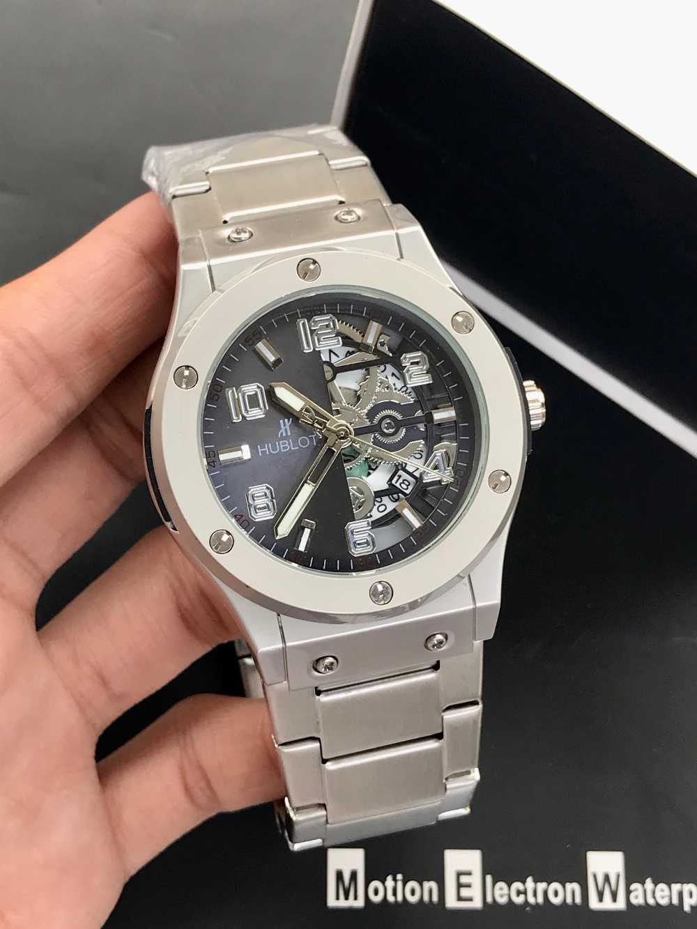 HUBLOT Men’s Watch – Half Skeleton Model